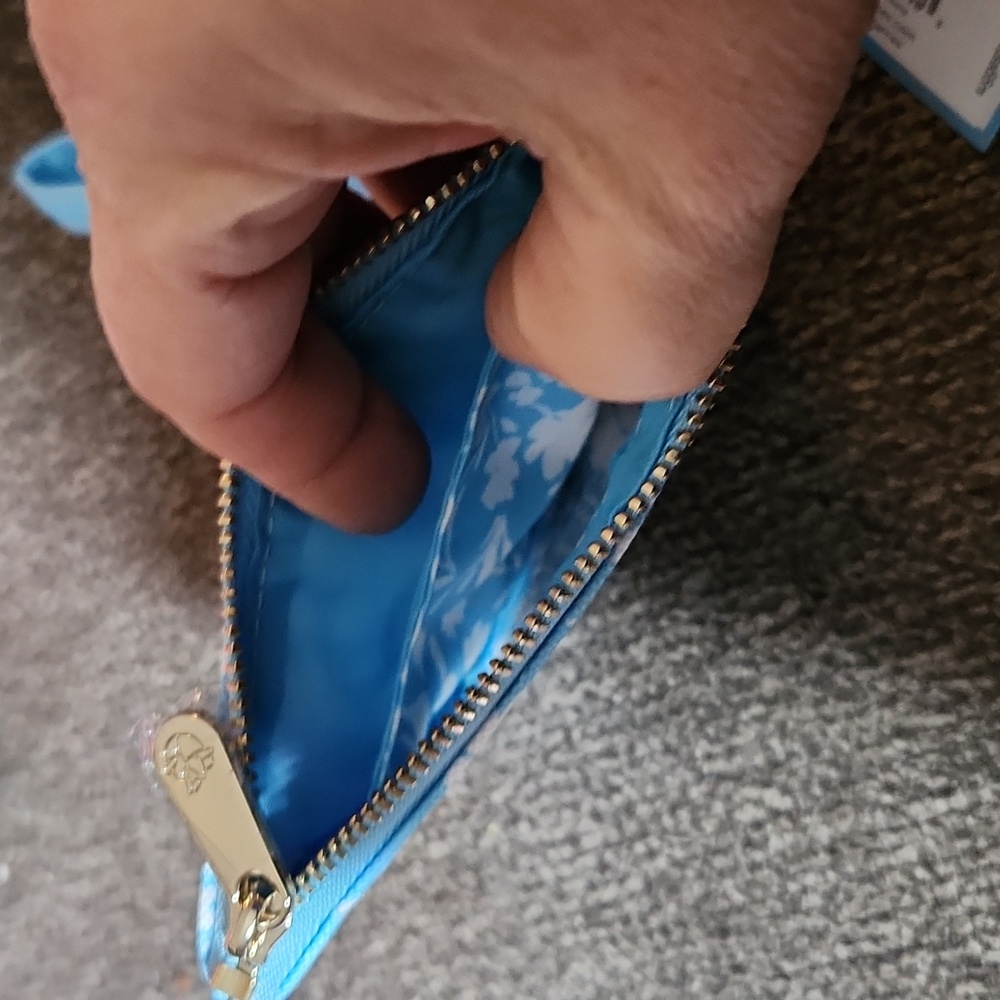 Draper James Blue Floral Zip ID Case - Picture 3 of 3